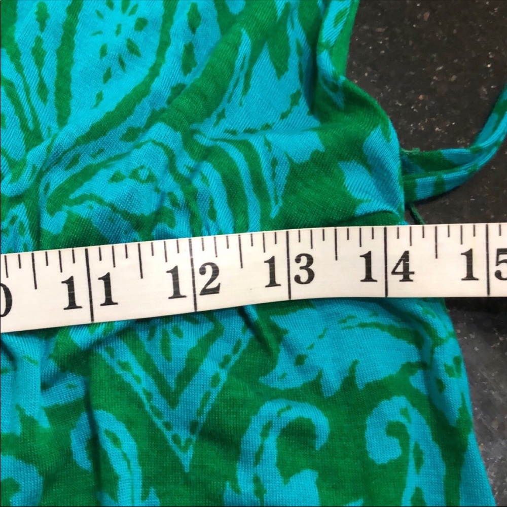 Banana Republic Green Print Dress w/Belt - Med - Picture 6 of 6